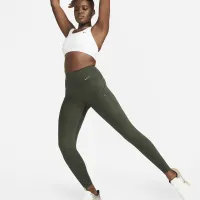 Nike Go женская Firm-Support С высокой Талией Full-Length лосины с карманамицвет зеленый