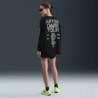 Nike After Dark Tour женская оверсайз Long-Sleeve Graphic футболка цвет черный
