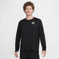 Nike Miler чоловічі Dri-FIT UV Long-Sleeve Running Top колір чорний