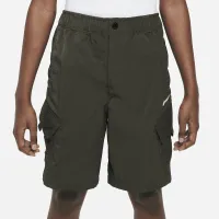 Nike Outdoor Play Big дитячі Woven Cargo шорти колір зелений
