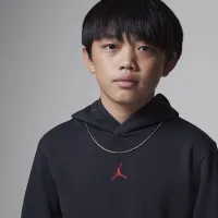 Nike Jordan J-Day Big дитячі Brooklyn Fleece Pullover Толстовка з капюшоном колір чорний