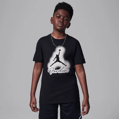 Nike Jordan MVP Big детские Airbrushed Jordan футболка цвет черный