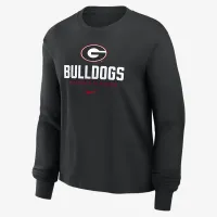 Georgia Bulldogs Primetime University Boxy жіноча Nike College Long-Sleeve футболка колір чорний