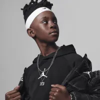 Nike Jordan Sport Crossover Pullover Big Kids Dri-FIT Толстовка з капюшоном колір чорний