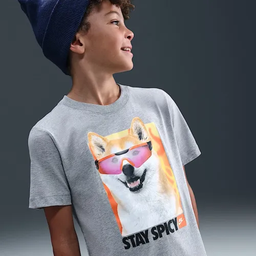 Nike Sportswear Big детские футболка цвет серый