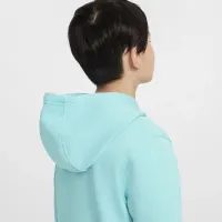 Nike Sportswear Club Fleece Big детские Pullover Толстовка с капюшоном цвет зеленый