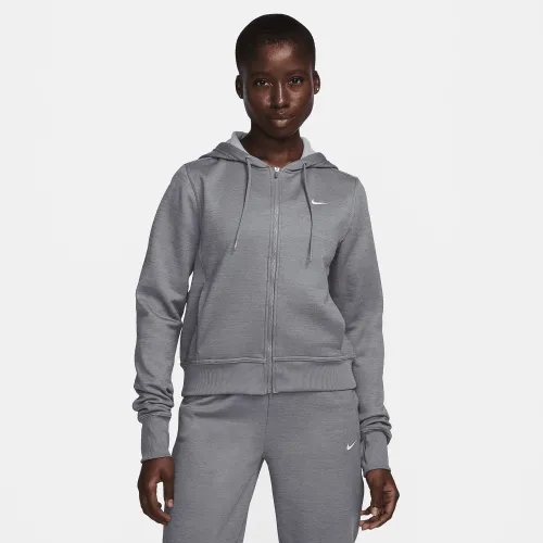 Nike Therma-FIT One женская Full-Zip Толстовка с капюшоном цвет серый