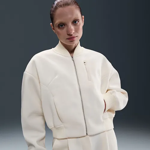 Nike Sportswear Modern Fleece женская Oversize Destroyer Куртка цвет коричневый