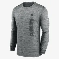 Dallas Cowboys Sideline Velocity мужские Nike Dri-FIT NFL Long-Sleeve футболка цвет серый