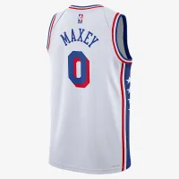 Tyrese Maxey Philadelphia 76ers 2023/24 Association Edition мужские Nike Dri-FIT NBA Swingman Jersey цвет белый