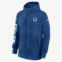 Indianapolis Colts Sideline Team Issue Club чоловічі Nike Full Zip Толстовка з капюшоном блакитний
