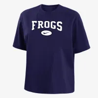 TCU жіноча Nike College Boxy футболка колір фіолетовий