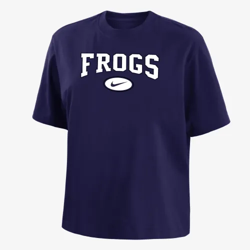 TCU жіноча Nike College Boxy футболка колір фіолетовий
