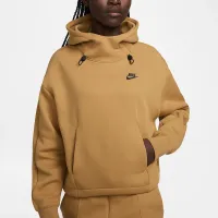 Nike Sportswear Tech Fleece женская оверсайз Толстовка с капюшоном цвет коричневый