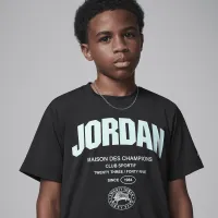 Nike Jordan Big дитячі Dri-FIT Des Champions футболка колір чорний