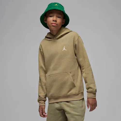 Nike Jordan Brooklyn Fleece Big детские Pullover Толстовка с капюшоном цвет коричневый