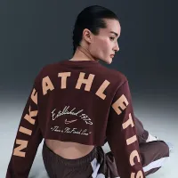Nike Sportswear жіноча оверсайз Long-Sleeve Cropped футболка колір червоний