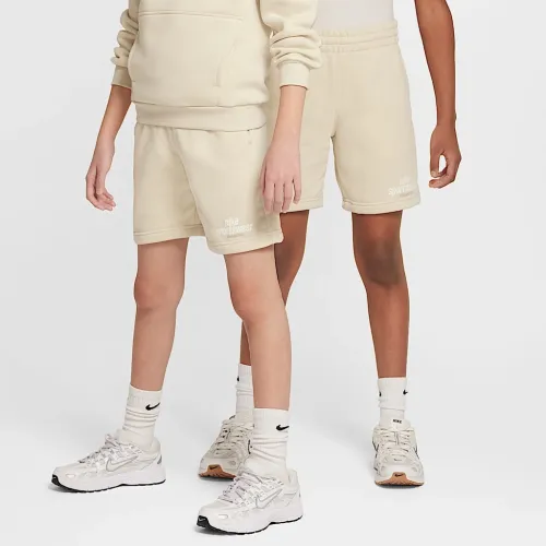 Nike Sportswear Club Big детские French Terry шорты цвет коричневый