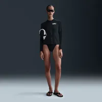 Nike Swim Essential женская Long-Sleeve Zip Hydroguard цвет черный