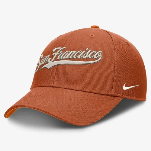 San Francisco Giants Rise Dunk мужские Nike Dri-FIT MLB Adjustable Hat цвет коричневый