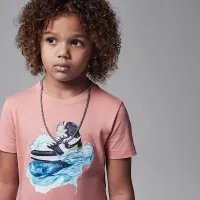 Nike Jordan Little детские AJ1 Wave футболка Pink