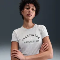 Nike Sportswear Phoenix жіноча Slim Short-Sleeve футболка колір сірий