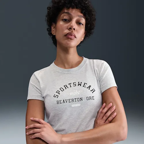 Nike Sportswear Phoenix женская Slim Short-Sleeve футболка цвет серый