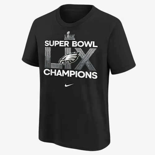 Philadelphia Eagles Super Bowl LIX Champions Big дитячі Nike NFL футболка колір чорний