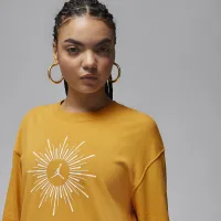 Nike Jordan Flight женская оверсайз Long-Sleeve футболка Yellow