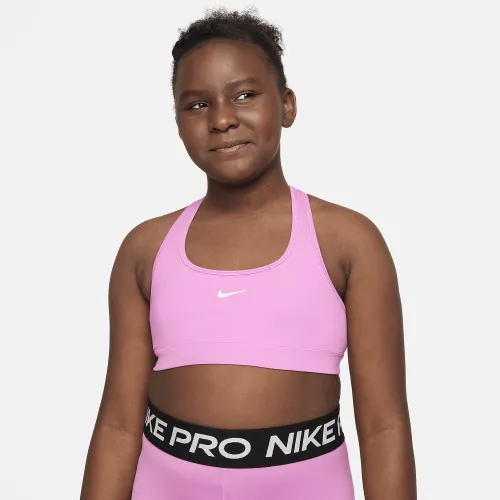 Nike Swoosh Big дитячі (Girls') Sports Bra (Extended Size) Pink