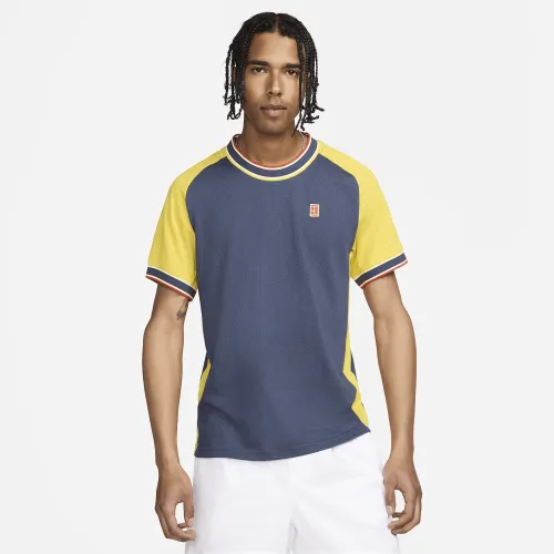 NikeCourt Heritage чоловічі Short-Sleeve Tennis Top блакитний