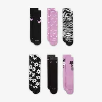 Nike Everyday Plus Cushioned детские Crew носки (6 пары) многоцветный