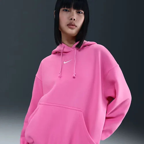 Nike Sportswear Phoenix Fleece женская оверсайз Pullover Толстовка с капюшоном Pink