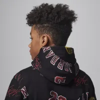 Nike Jordan MJ Essentials Big детские Printed Pullover Толстовка с капюшоном цвет черный