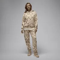 Nike Jordan Brooklyn Fleece жіноча Printed Pullover колір коричневий