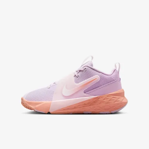 Nike Team Hustle D 12 Big дитячі баскетбольні Кросівки колір фіолетовий