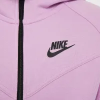 Nike Sportswear Tech Fleece Big детские (Girls') Full-Zip Толстовка с капюшоном (Extended Size) Pink