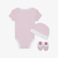 Nike Baby (6-12M) Bodysuit, Hat and Booties Box набор Pink