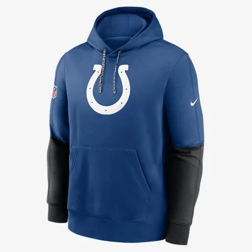 Indianapolis Colts Sideline Team Issue Club чоловічі Nike NFL Pullover Толстовка з капюшоном блакитний