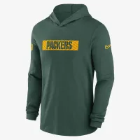 цвет зеленый Bay Packers Sideline мужские Nike Dri-FIT NFL Long-Sleeve Hooded Top цвет зеленый