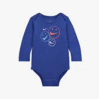 Nike Baby (3-9M) Happy Long Sleeve Bodysuit (3 пари) блакитний