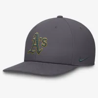 Oakland Athletics Pro мужские Nike Dri-FIT MLB Adjustable Hat цвет серый