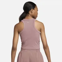 Nike One Fitted жіноча Dri-FIT Cropped Tank Top колір фіолетовий