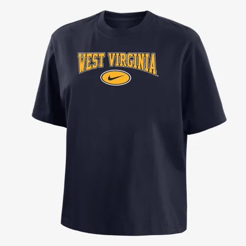 West Virginia женская Nike College Boxy футболка синий