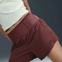 Nike Trail женская Dri-FIT Brief-Lined Running шорты цвет коричневый