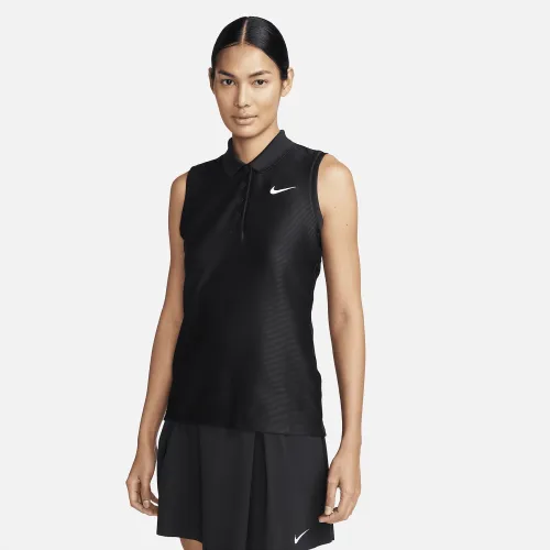 Nike Victory женская Dri-FIT Sleeveless для гольфа Polo цвет черный