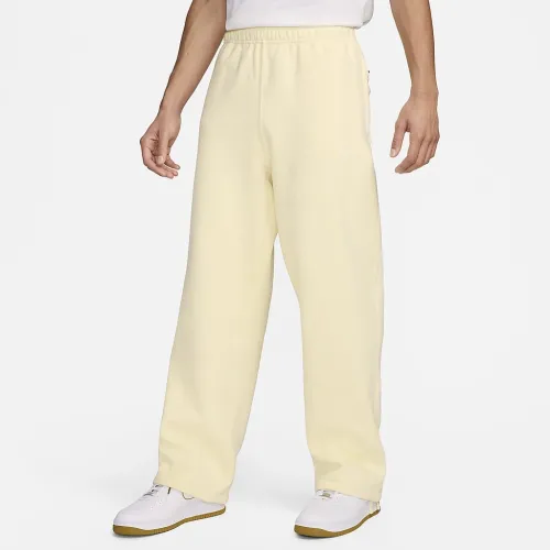 Nike Solo Swoosh чоловічі Open-Hem Fleece Pants колір коричневий