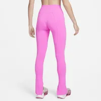 Nike One женская С высокой Талией Full-Length Split-Hem лосины Pink