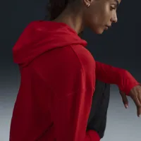 Nike женская Dri-FIT Long-Sleeve Softball Толстовка с капюшоном цвет красный