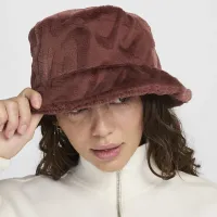 Nike Apex Faux Fur Bucket Hat колір коричневий